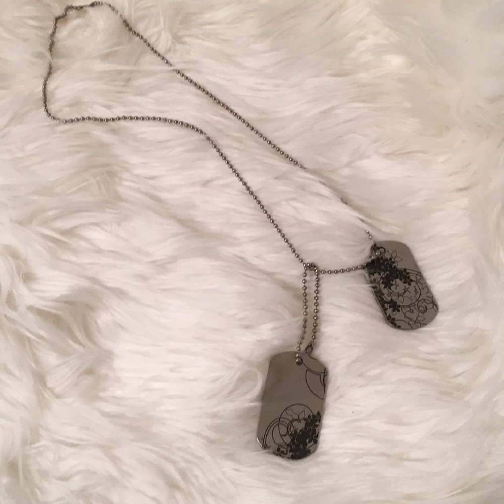 Tattooed steel necklace- NWT